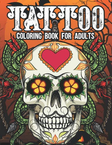 Tattoo Coloring Book for Adults: Coloring Pages for Adults Relaxation ...