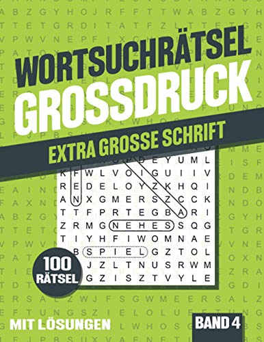 Wortsuchrätsel Großdruck: Buchstabenrätsel Heft mit extra großer