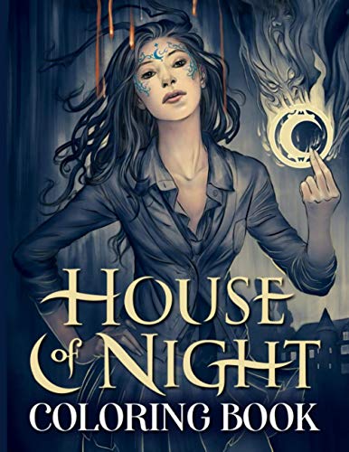 House Of Night Coloring Book: House Of Night Wonderful Adults Coloring ...