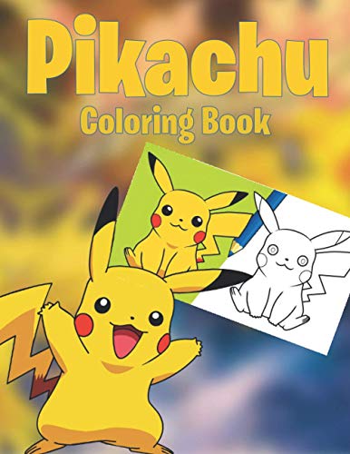 Pikachu coloring book: 50 High Quality Illustrations, Fun Gift Coloring ...