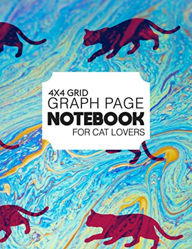4X4 Grid Graph Page Notebook for Cat Lovers: With Kitten Meow ...