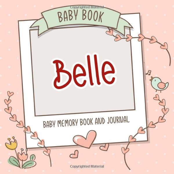 Baby Book Belle Baby Memory Book and Journal Personalized Newborn