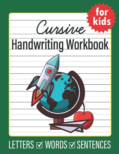 Cursive Handwriting Workbook for Kids: Cursive Writing Books for Kids ...
