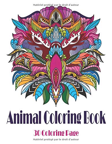 Animal Coloring Book: Lovely animals coloring books - mosaic coloring ...