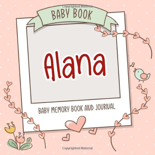Baby Book Alana Baby Memory Book and Journal Personalized Newborn