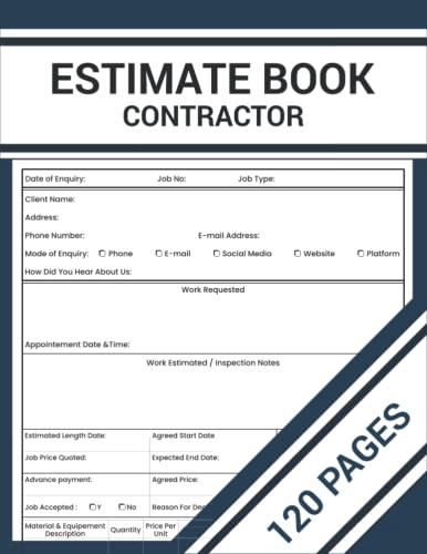 Estimate Book Format : 20+ Free Estimate Format / Template / App – JWSML