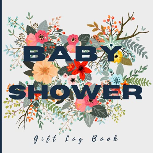 Baby Shower Gift Log Book Floral Design logbook to track gifts with