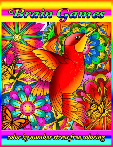 Brain Games Color by Number Stress-Free Coloring: Relaxation and Stress