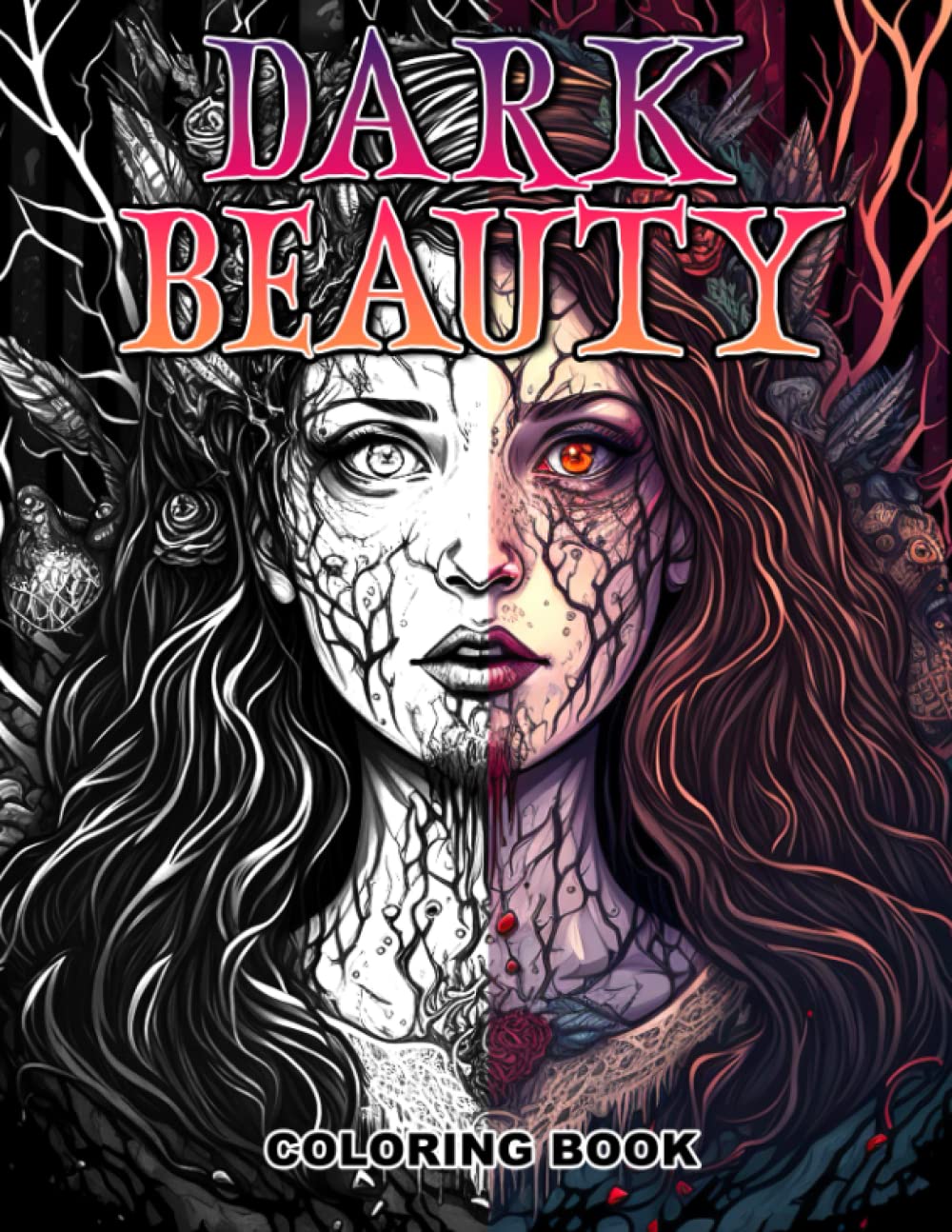 Dark Beauty Coloring Book Creepy But Beautiful Gothic Horror