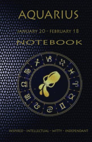 The Aquarius Notebook: An Aquarius Themed 100 Page Lined Notebook ...