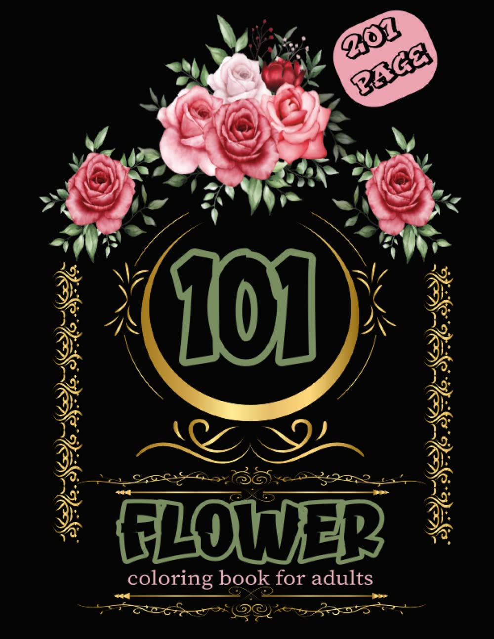 101 Flower Coloring Book For Adults flower coloring books for adults