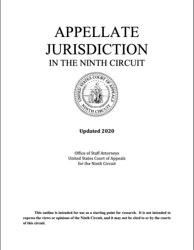 Appellate Jurisdiction in the Ninth Circuit: Updated 2020 by Office of ...