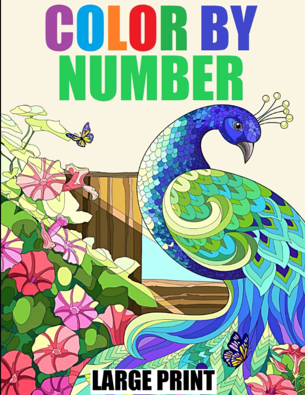 Large Print Color By Number Coloring Book: Easy Large Print Color By ...