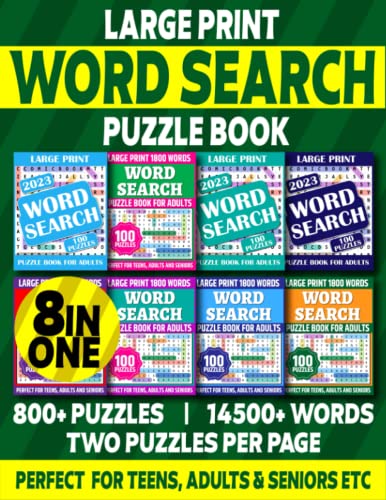 Large Print Word Search Puzzle Book: Word Search Book For Adults ...
