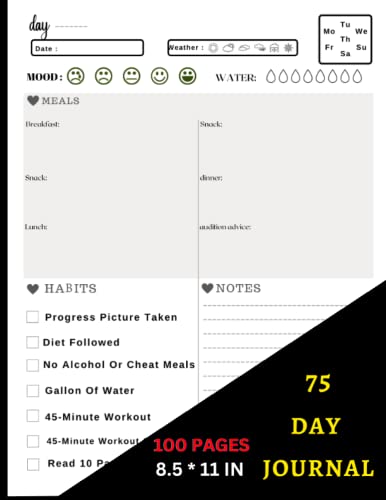 75 Day Journal And Planner: Practical Daily Journal with Examples of ...