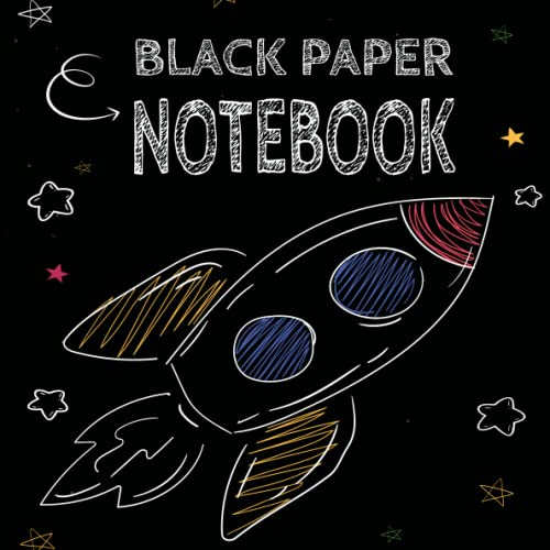 Black Paper Notebook With Lined Pages, Black Paper Sketchbook, And