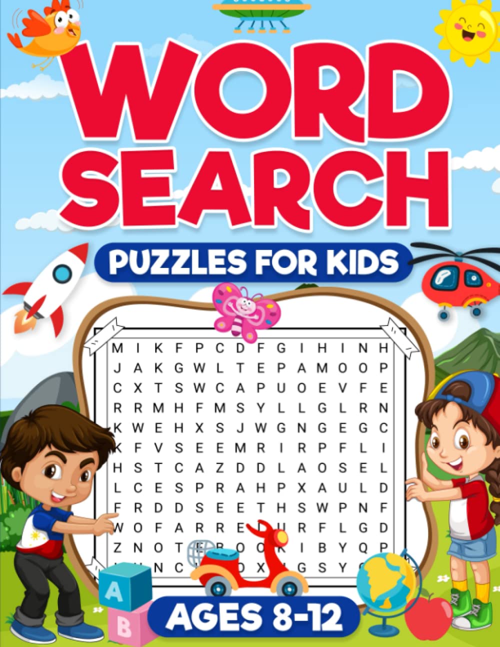 Word Search for Kids Ages 8-12: Unleash the fun with 100 word puzzles ...