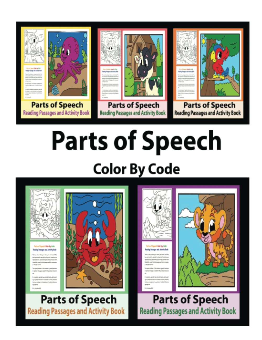 Parts of Speech Color by Code Reading Passages and Activity Book by