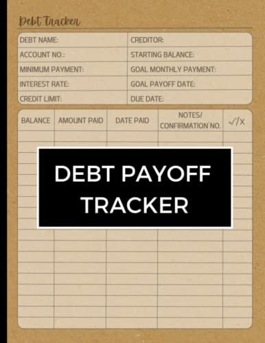 Debt Payoff Tracker: Simple Debt Payment Planner and Financial Notebook ...