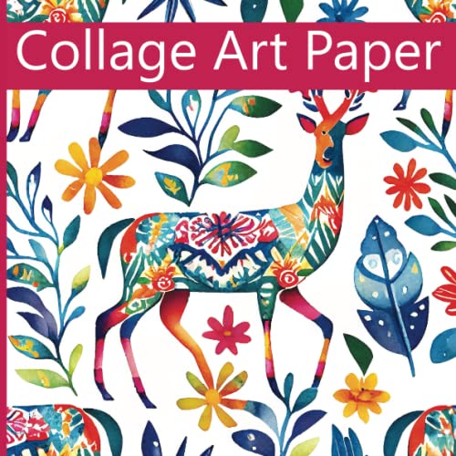 Collage Art Paper Otomi Watercolor, 20 Page Pad For For Art Journaling