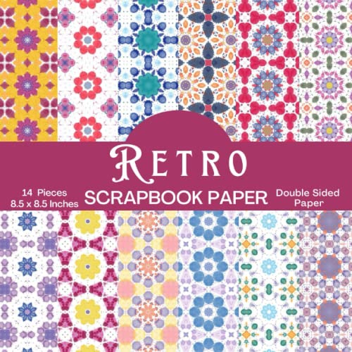 Retro Scrapbook Paper 14 Double Sided Sheets for Scrapbooking, Junk