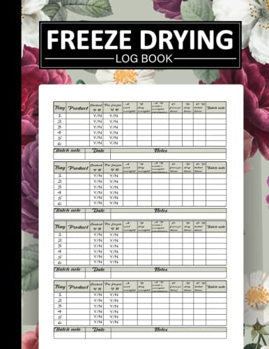 Home Freeze Drying Log Book: Home Freeze Drying, Freeze Drying Book ...