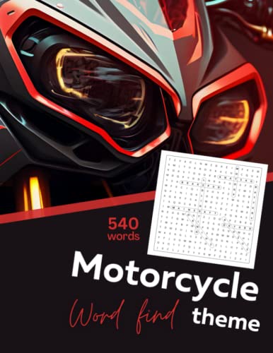 Motorcycle Word Search: 60 Relaxing Motorcycle Themed Puzzles for ...