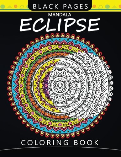 Mandala Eclipse Black Pages Coloring - 108579348 