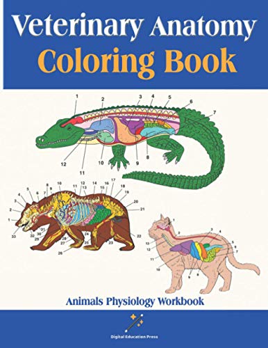 Veterinary Anatomy Coloring Book: Animals Physiology Workbook for ...
