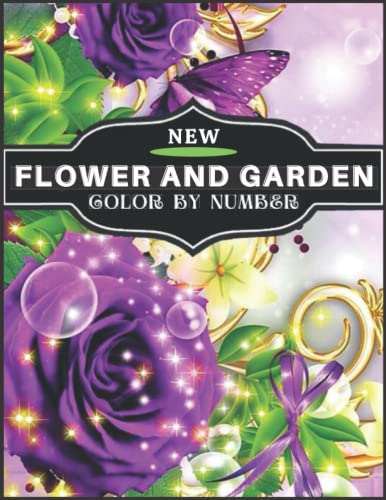 Flower and Garden Color By Number Coloring Book for Adults: Easy Large ...