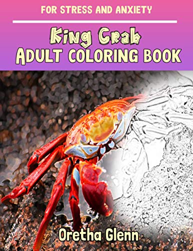 KING CRAB Adult coloring book for stress and anxiety: KING CRAB sketch