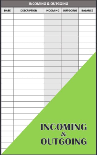 Incoming and Outgoing Book: Income & Expenditure/Expense Record Log ...