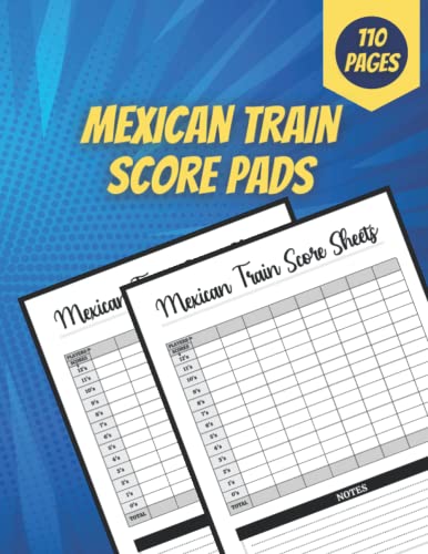 Mexican Train Score Pads: Mexican Train Scores Sheets For Scorekeeping ...