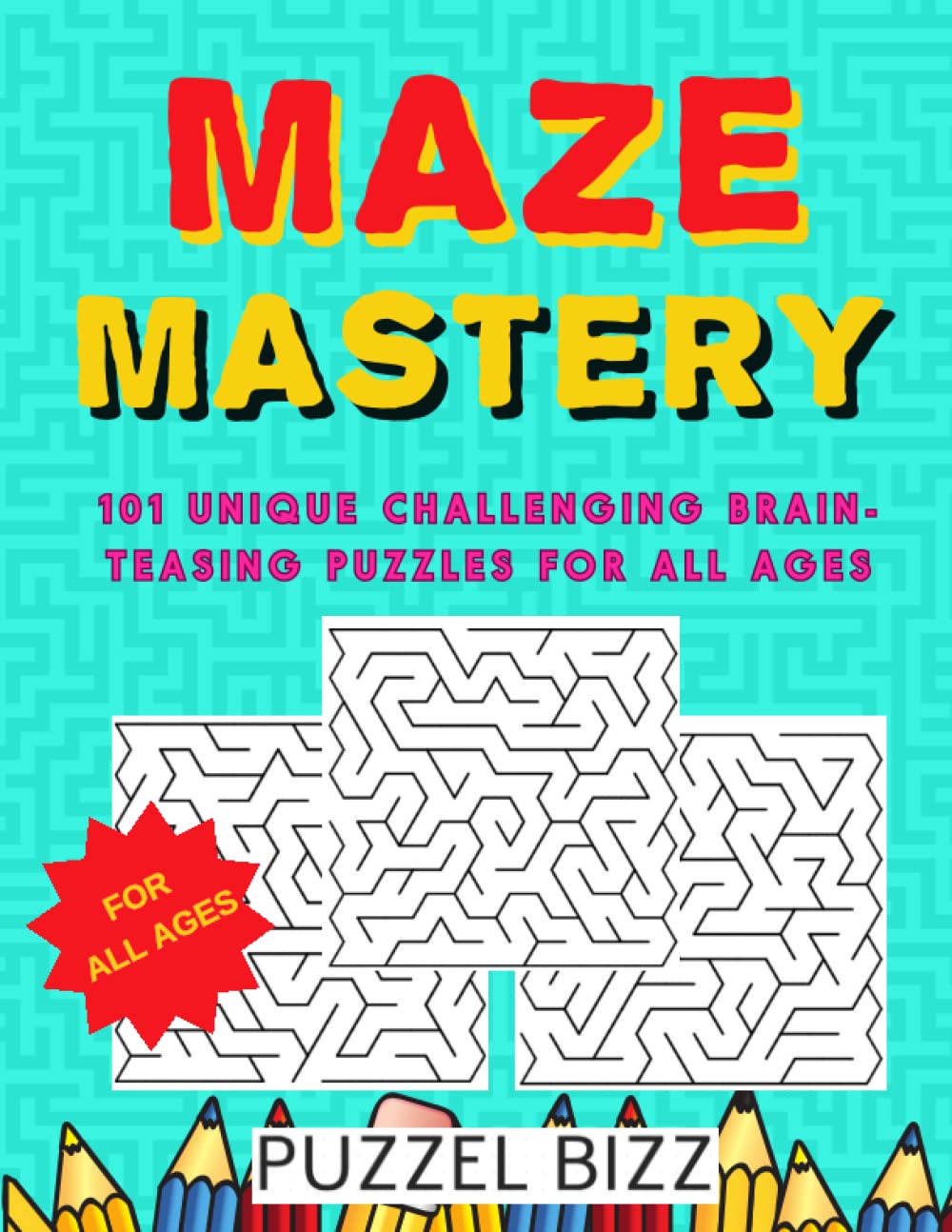 Maze Mastery 101 Unique Challenging BrainTeasing Puzzles for All Ages