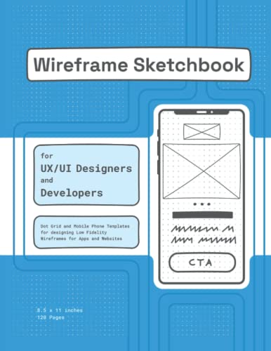 Wireframe Sketchbook for UX UI Designers & Developers: Dot Grid AND ...
