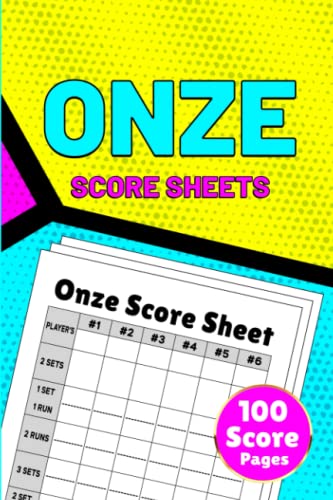 Onze Score Sheets: 100 Small Score Pads for Onze, Onze Game Record ...