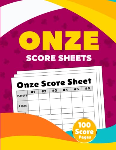 Onze Score Sheets: Onze Card Game Score Keeper Book - Large Size 8.5x11 ...