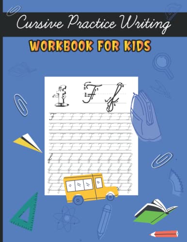 Cursive Practice Writing Workbook for Kids: Handwriting Letter ...