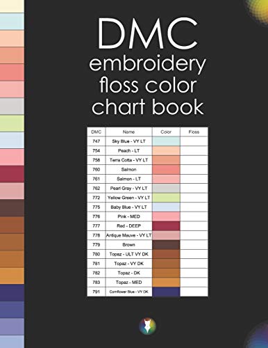 DMC Embroidery Floss Color Chart Book: 456 Colors in Numerical Order ...