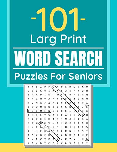 101 Large Print Word Search Puzzles For Seniors: Word Search Puzzle ...