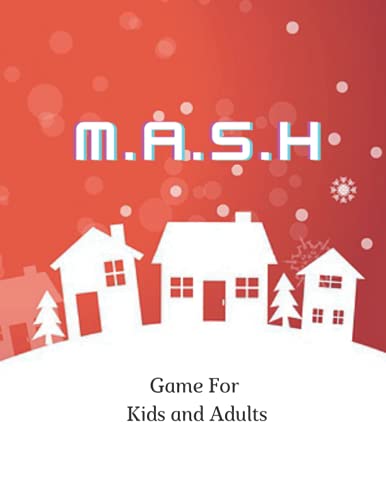 M.A.S.H Game For Kids and Adults: Notebook to play with friends and ...