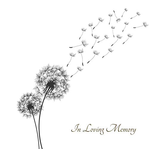 In Loving Memory Elegant Memorial Guest Book for Funeral with Name