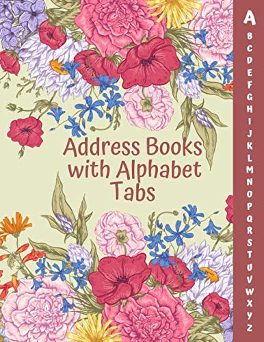 Address Books with Alphabet Tabs: Large Tabbed Address Book. Birthdays ...
