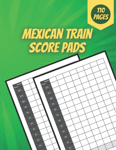 Mexican Train Score Pads: Mexican Train Scores Sheets For Scorekeeping ...