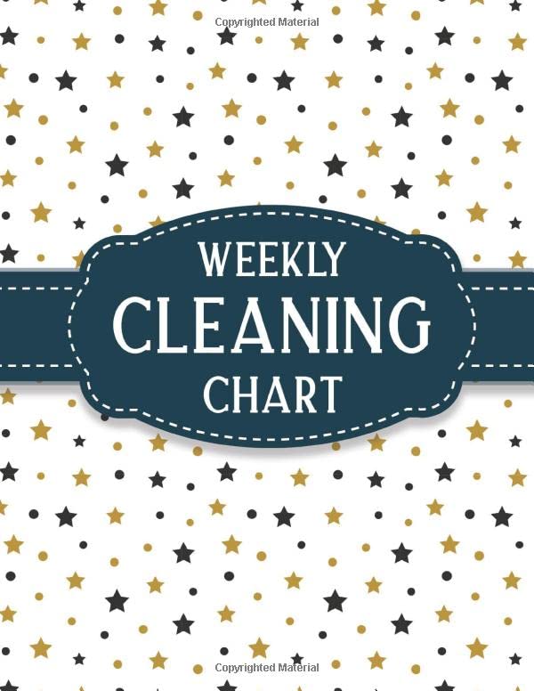 Weekly Cleaning Chart House Cleaning Routine Checklist Log Book Housekeeping Planner Organizer