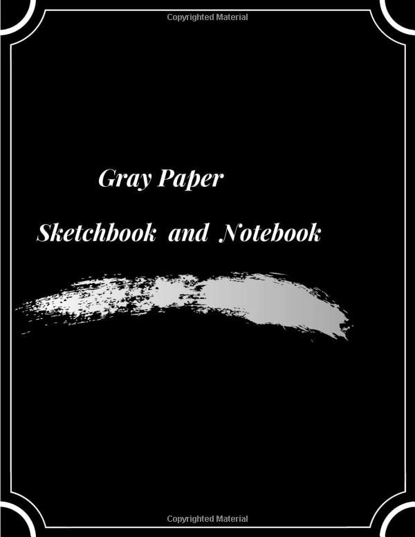Gray Paper Sketchbook and Notebook Gray Paper for Drawing Pencils