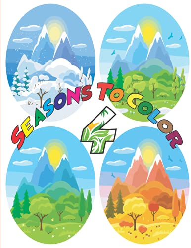 4 seasons To Color: Seasons coloring book for kids by Walt Design ...