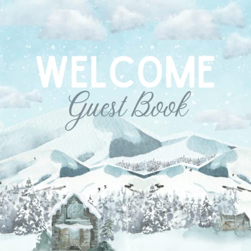 Airbnb Guestbook for Vacation Rental Visitors Ski Town Themed Guest
