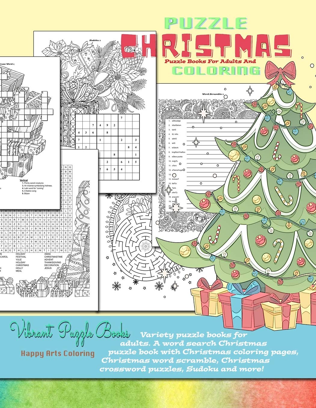 CHRISTMAS puzzle books for adults and coloring. Variety puzzle books ...