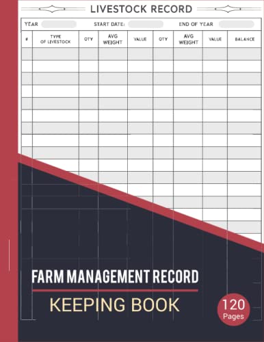 Farm Management Record Keeping Book: Farm Management Record Log Book ...